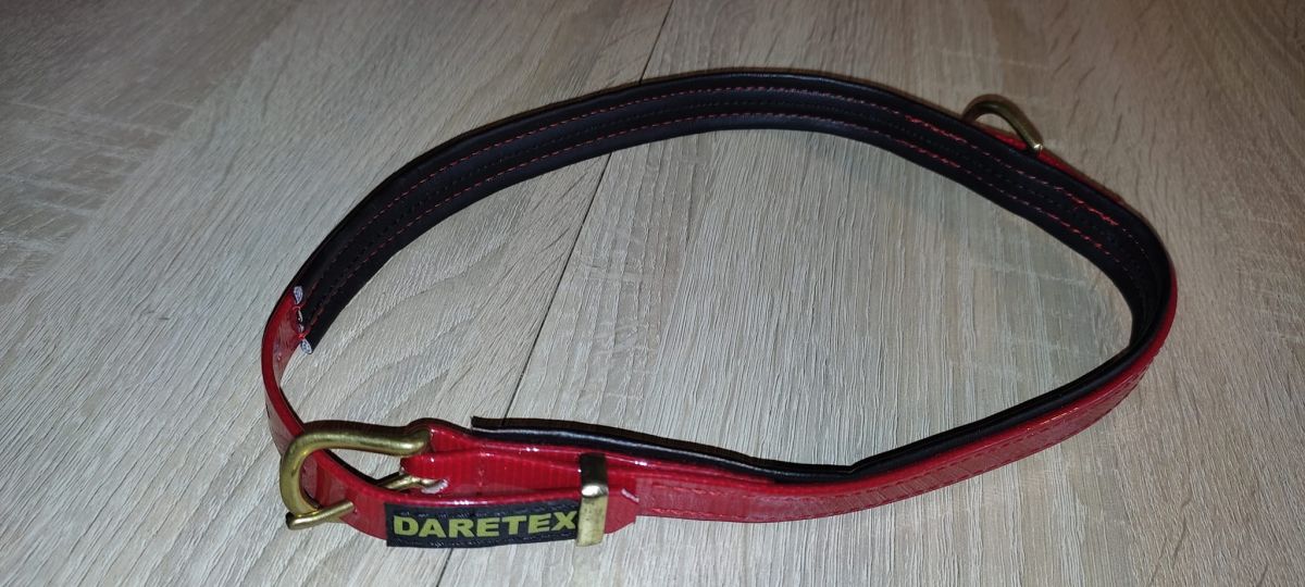 Obojky, výprodej - červený, délka 52 - 55 cm, šíře 2 cm Daretex
