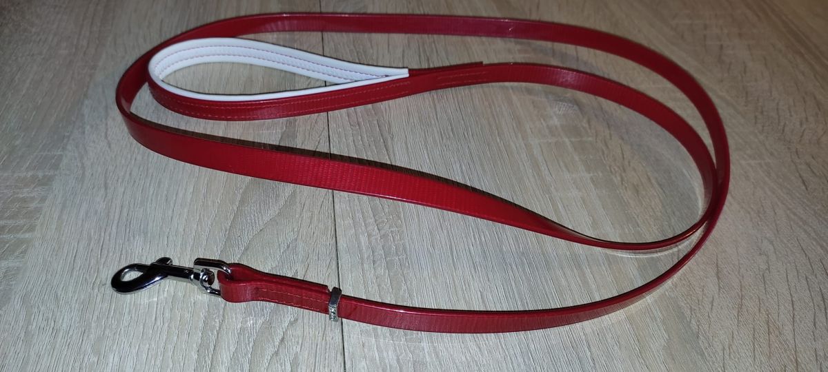 Vodítka, výprodej - Vodítko červené, délka 155 cm, šíře 13 mm Daretex