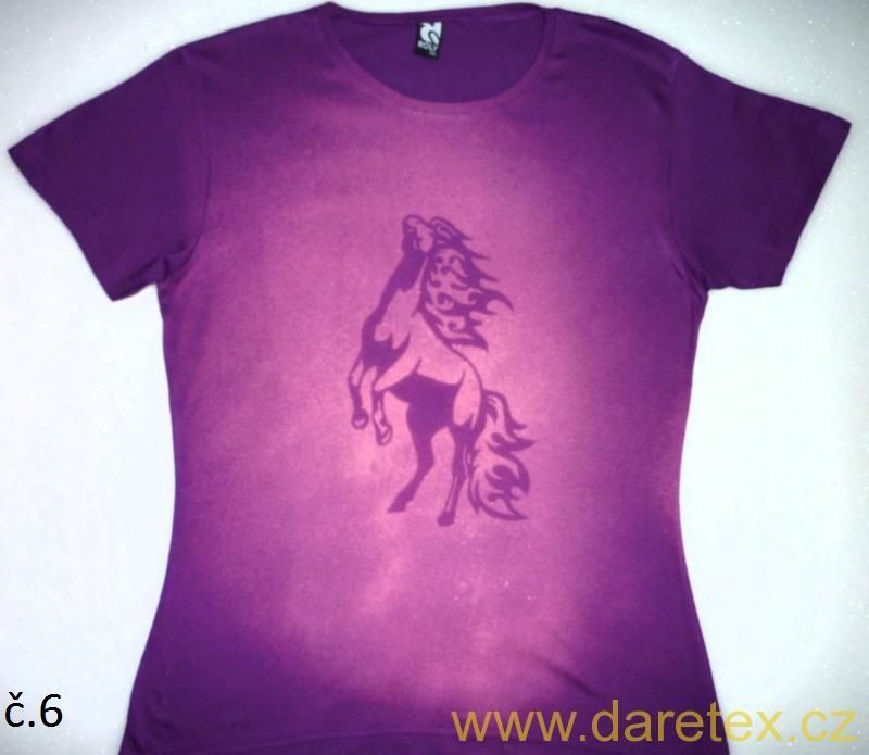 Tričko s koněm, fialové Daretex