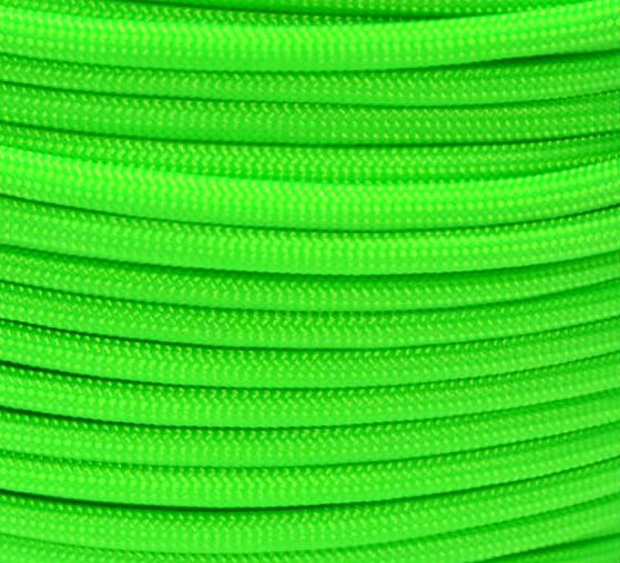 Šňůra Paracord 550, 4mm - fluores.zelený Česká výroba